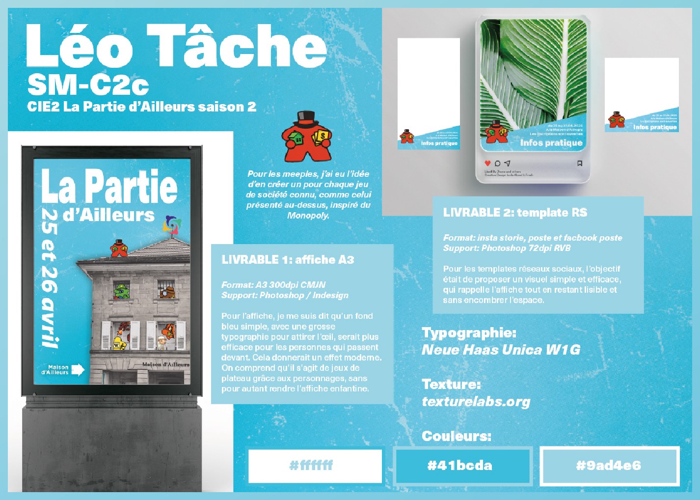 Planche de présentation, livrables 1 et 2