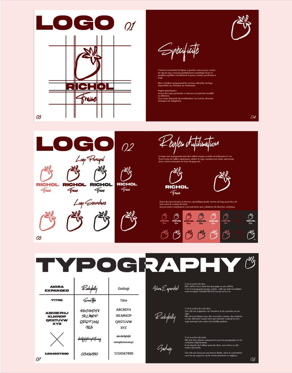 Charte Richol : pages logo et typographie