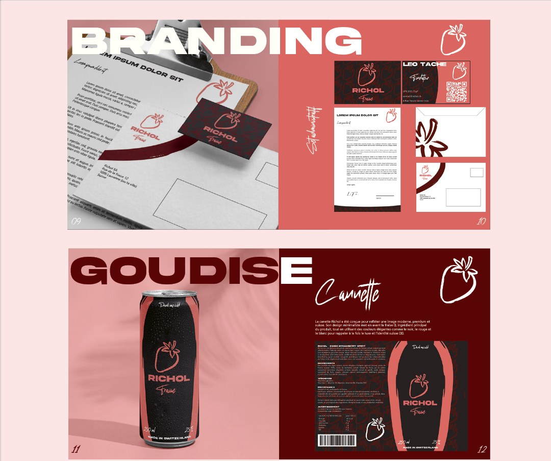 Charte Richol : pages branding et packaging